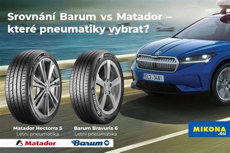 Letní a zimní pneumatiky - srovnání Barum a Matador