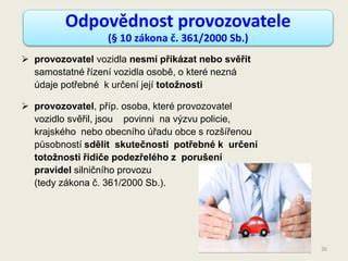 infografika: odpovědnost provozovatele a řidiče