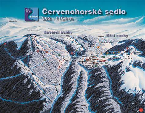 Mapa Trasy I/44 přes Červenohorské sedlo