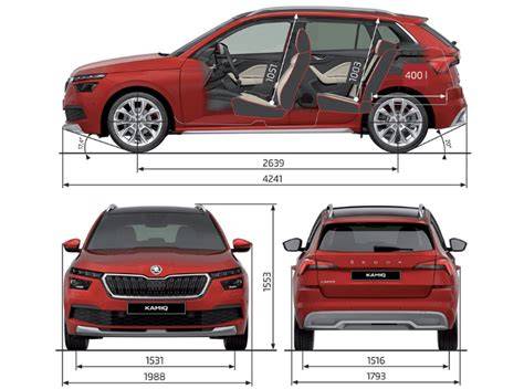 Infografika: Rozměry pneumatik pro Škoda Kamiq