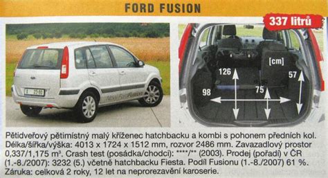 Infografika: Ford Fusion vs Fiesta rozměry a prostor