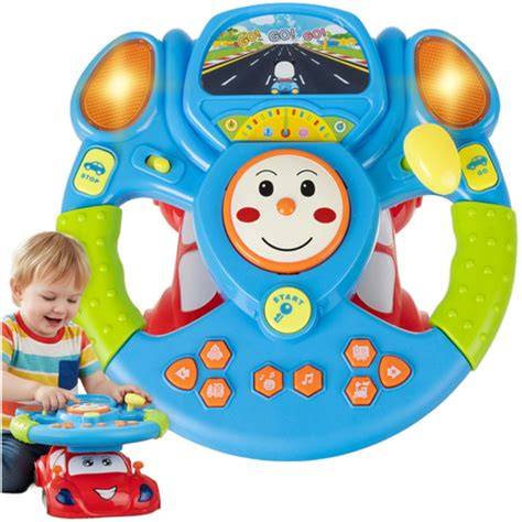 Interaktivní volant pro děti s tlačítky a melodiemi