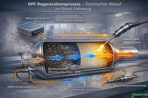diagram olejového systému a DPF