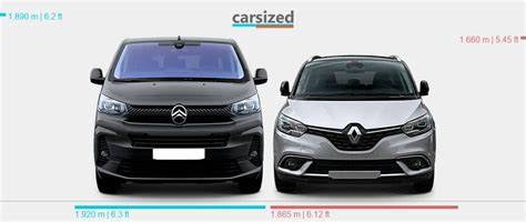 Porovnání rozměrů Citroën SpaceTourer a Renault Scénic