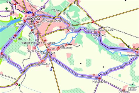 mapa autovraků Znojmo a okolí