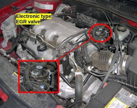 Mapa umístění EGR ventilu na motoru
