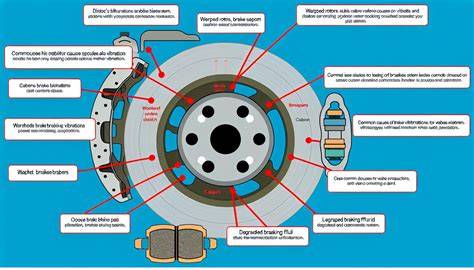 ilustrativni diagram vibrace kol a brzd