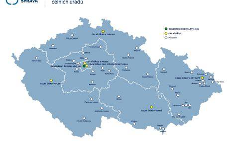 Mapa spravních úřadů pro přepis vozidel