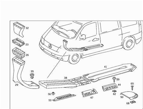 schematic layout of Mercedes W639 parts