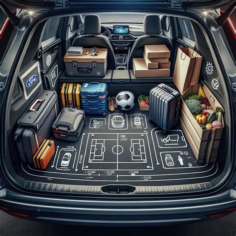 kufr Ford Focus Kombi - široký a pravidelný prostor