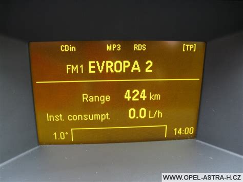 venkovní teplota na CID opel astra h