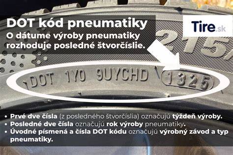 DOT kód na bočnici pneumatiky a jeho význam
