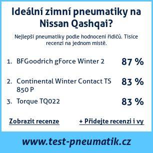 přehled nejlepších pneumatik pro Nissan Qashqai