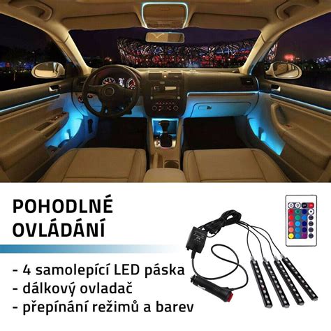 LED osvětlení v interiéru vozidla