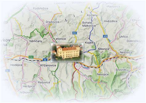 Mapa služby a okolí autoservisu v regionu