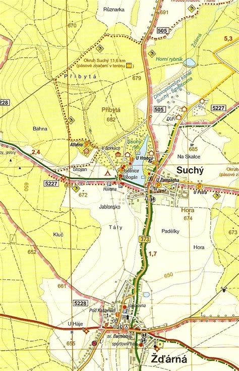 mapa okolí Kunštátu a STK