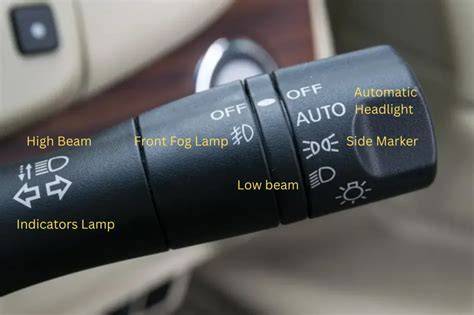 illustration of car fog lights and controls