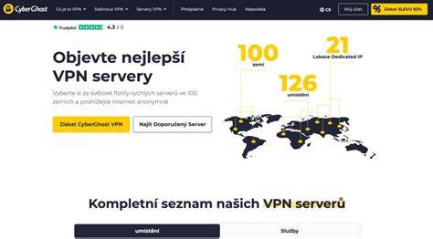 mapa umístění serverů VPN