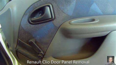 schematic of door panel removal Renault Clio II
