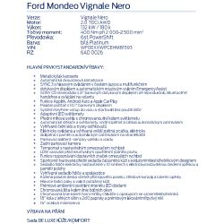 Ložisko kola Ford Mondeo - technické specifikace (viz text)