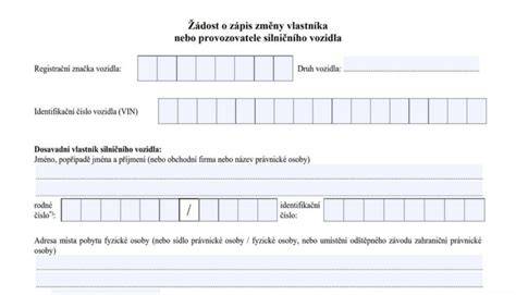 Dokumenty k přepisu vozidla - seznam