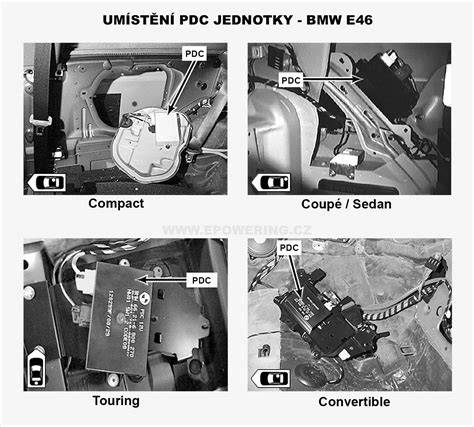 BMW E46 parkovaci senzory mapa rozmístění