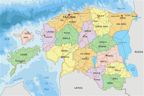 mapa elektronického mýta a sazeb Estonsko