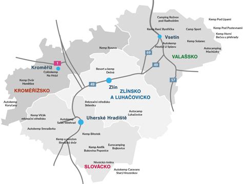 mapa poboček autoservisu v regionu Znojmo