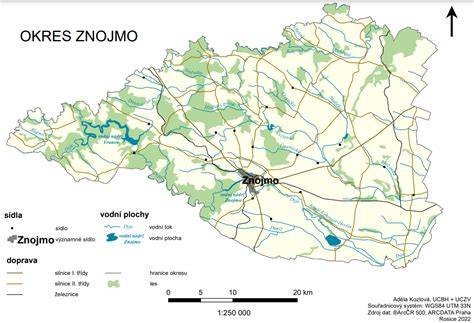 mapa oblasti Znojmo a okolí