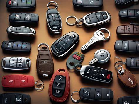 illustrative car key layout and fob types