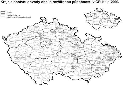 mapa obcí s rozšířenou působností