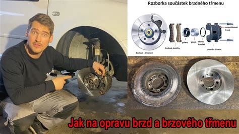 Schéma demontáže brzdového bubnu s vyznačenými klíčovými komponenty