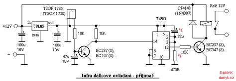 Schéma systémů imobilizéru a dálkového ovládání