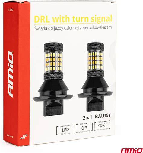 vizualizace rozložení DRL a blinkru na světlometech