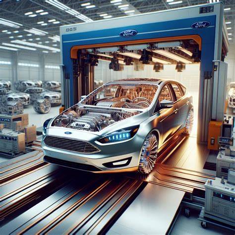moderní showroom Ford v Praze