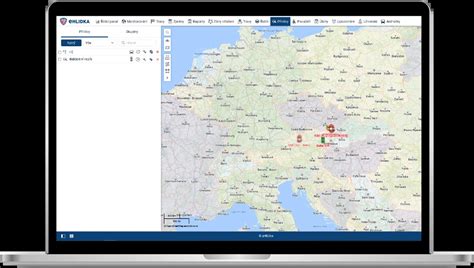 grafická znázornění systému GPS lokátoru
