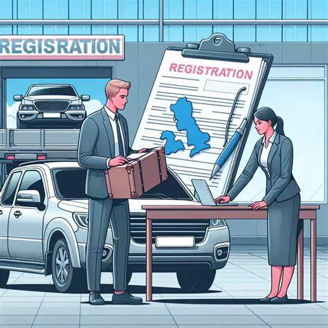 Infografika procesu registrace vozidla a postup vyřizování