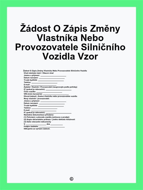 Potenciální vizuální schéma procesu zápisu změny vlastníka a provozovatele