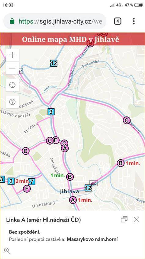 mapa polohy vozidel a jejich status
