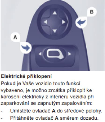 infografika automatické sklápění zrcátek