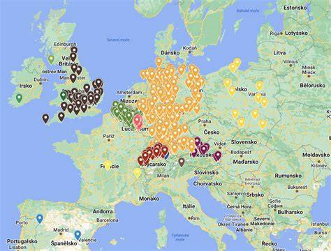 Mapa evropských registrů a databází