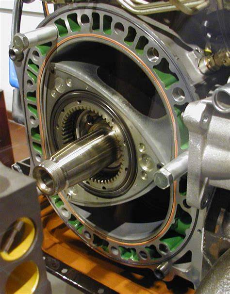 schematický nákres rotačního motoru Wankel