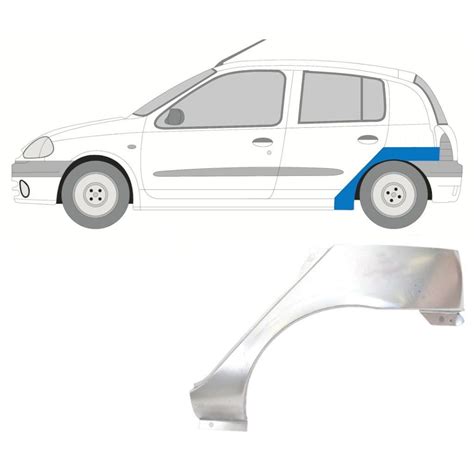 Modrá metalíza Renault Clio II - ilustrativní náhled blatníku