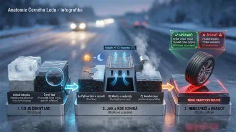 Infografika: Jak funguje kontakt pneumatiky s vozovkou a vliv směsi na výkon