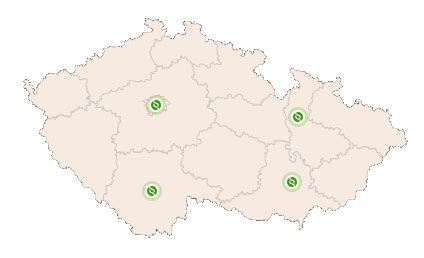 Vimperk servis vozu Škoda - ilustrativní mapa lokality a poboček