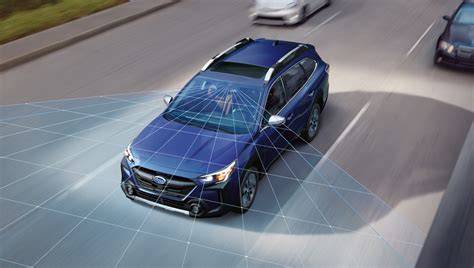 Subaru EyeSight stereokamera ukazující rozpoznávání pruhů