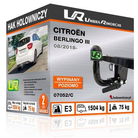 Infografika: Srovnání verzí tažného zařízení Citroën Berlingo