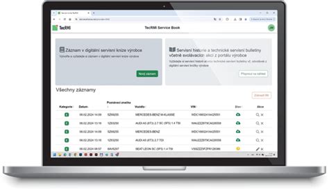 Infografika: Postup zadání digitální servisní záznamu a stažení dokladu