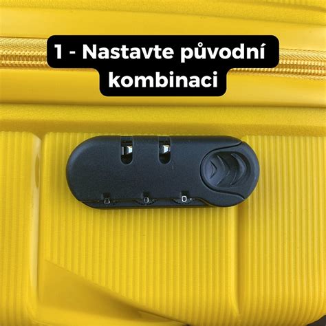 Schéma mechanismu zámku kufru