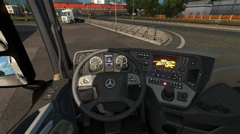 Infografika s rozměry a materiály odkládacího stolku Mercedes Actros MPIV